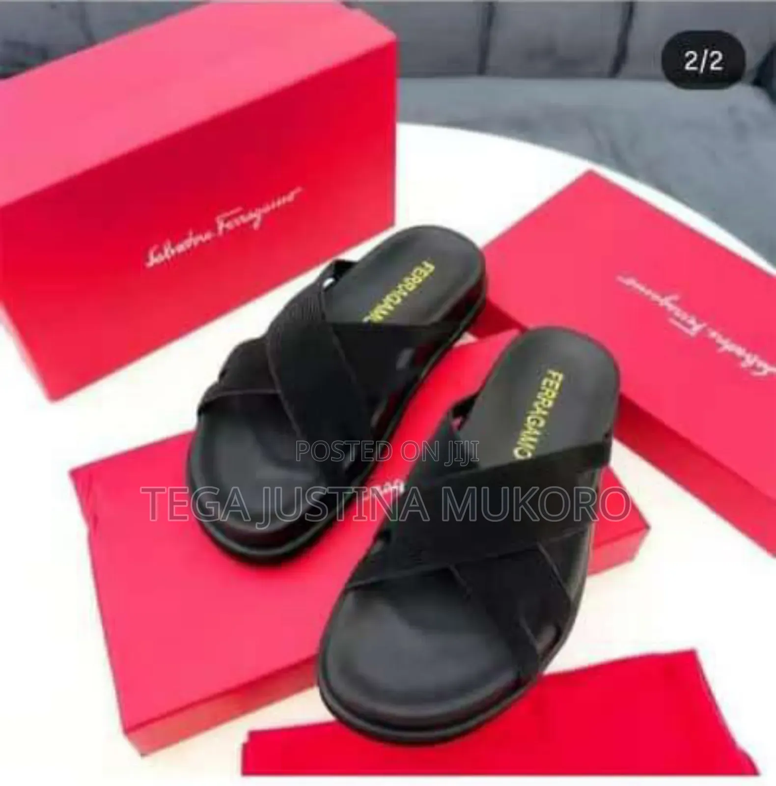 Salvatore Ferragamo Latest Design Men's Pam Slippers
