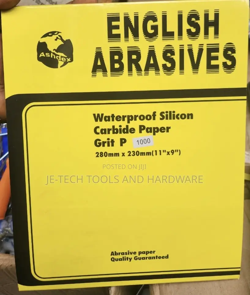 English Abrasives Waterproof Silicon Carbide Paper Grit Size: P1000