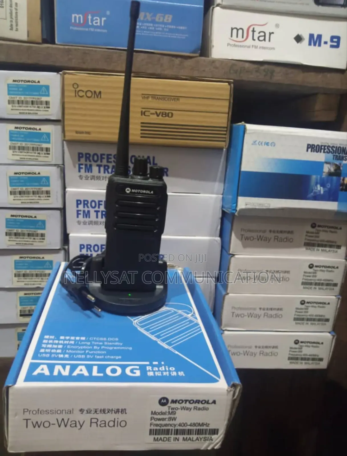 Motorola M9 Analog Professional Two-Way Radio.