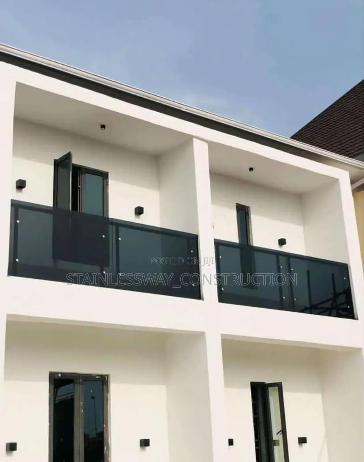 Dark Grey Balcony Glass