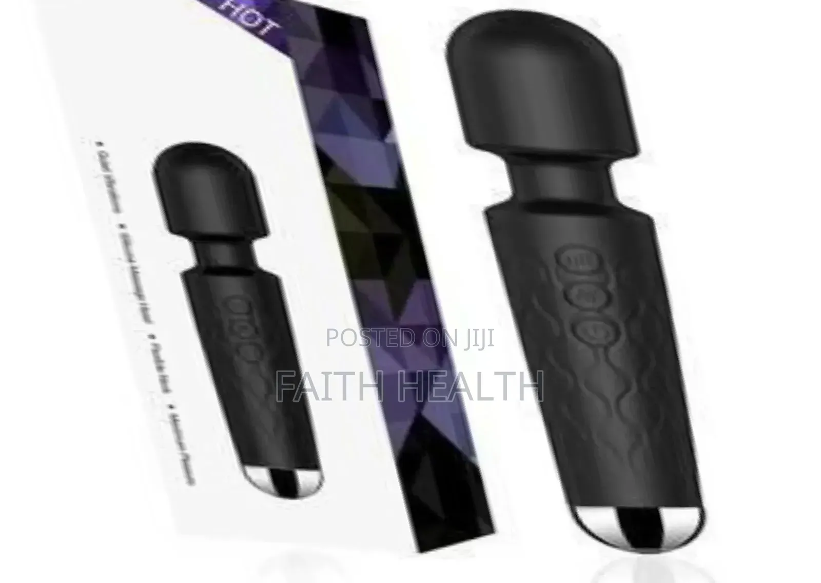20 Speed Magnetic Wand Vibrator for Women--Black