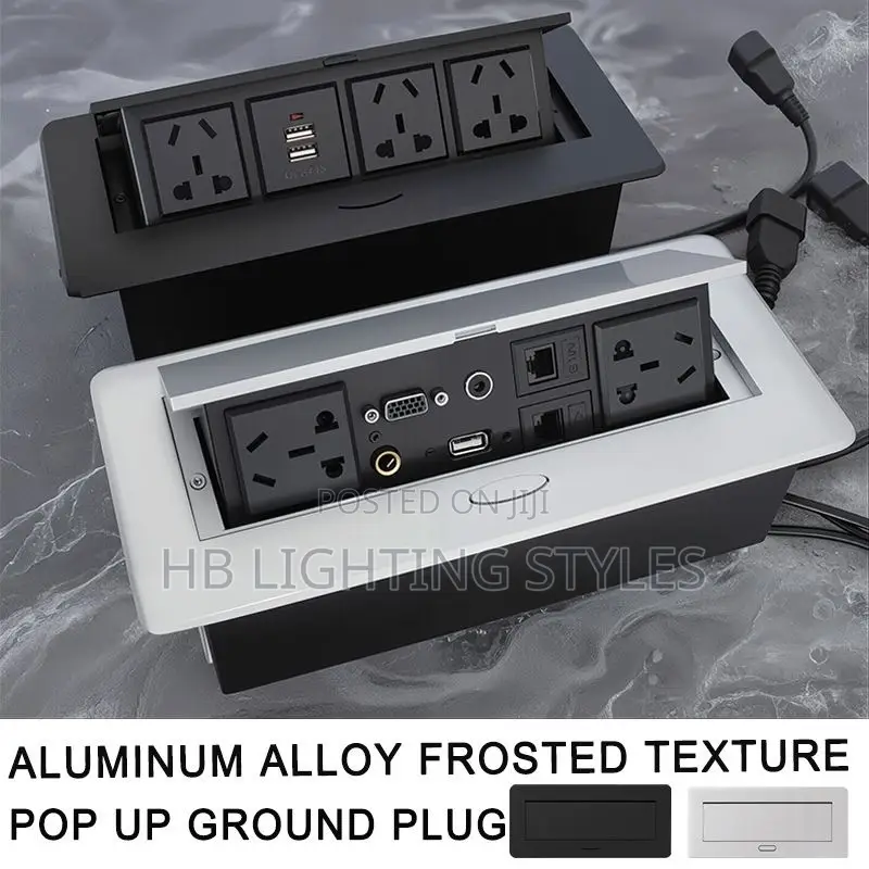 Aluminum Alloy Embedded Conference Desk Socket