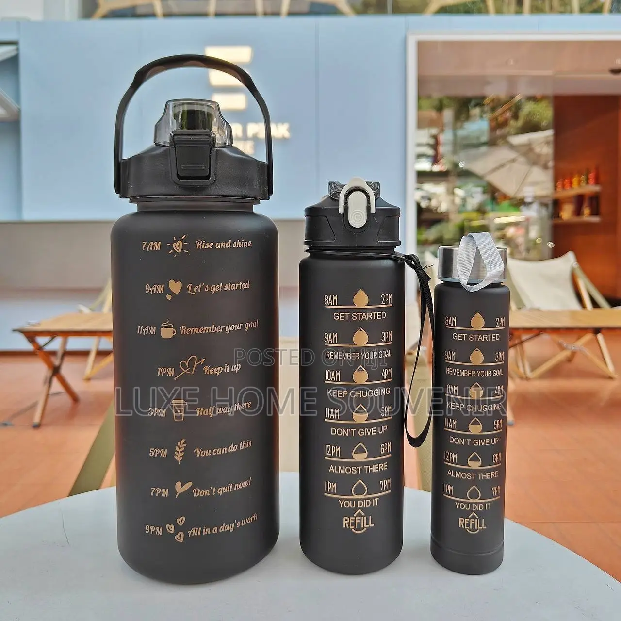 3 in 1 Water Bottle / Gym Sport Bottle 2litre