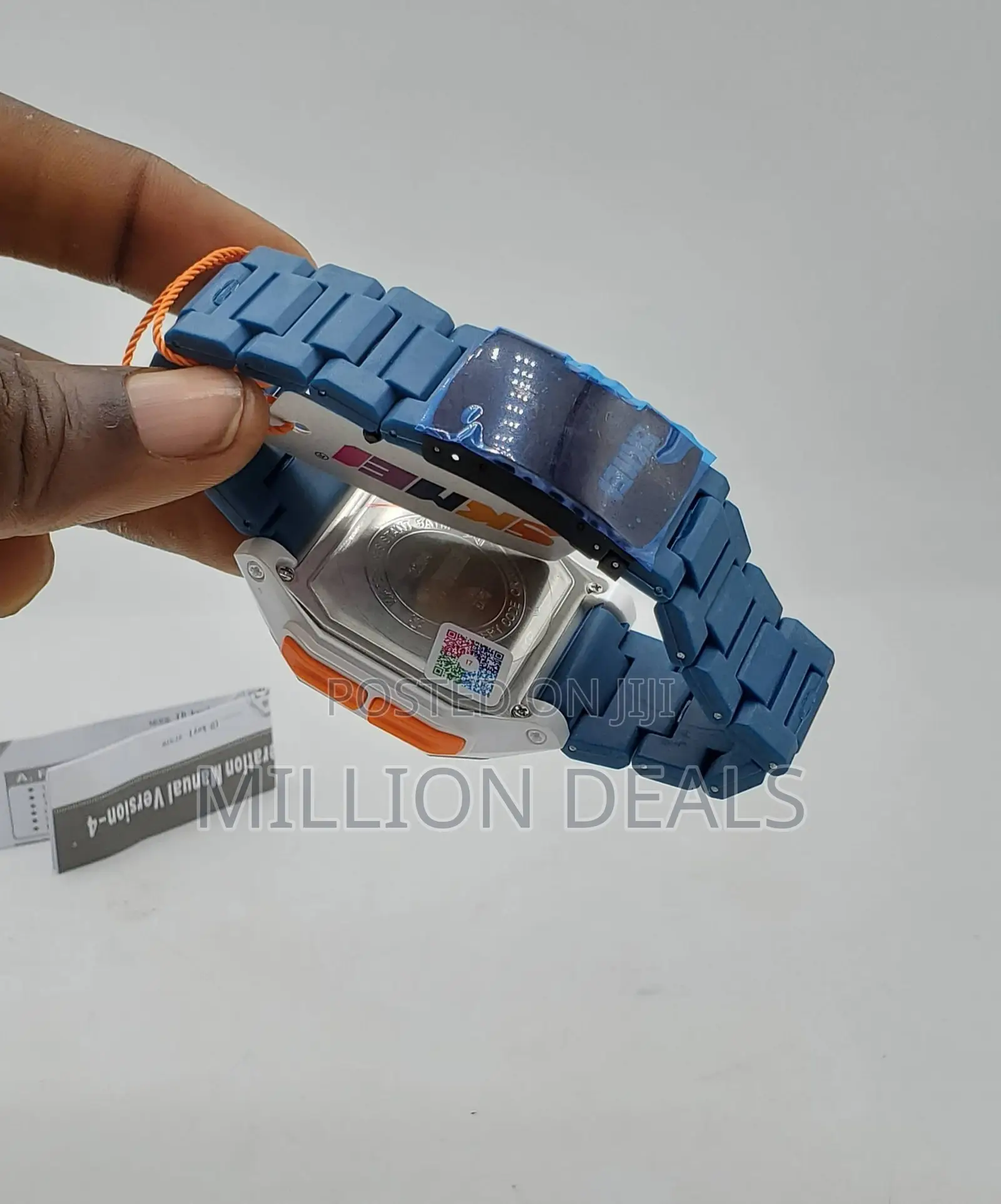 Digital Blue Strap Men's Wrist Watch