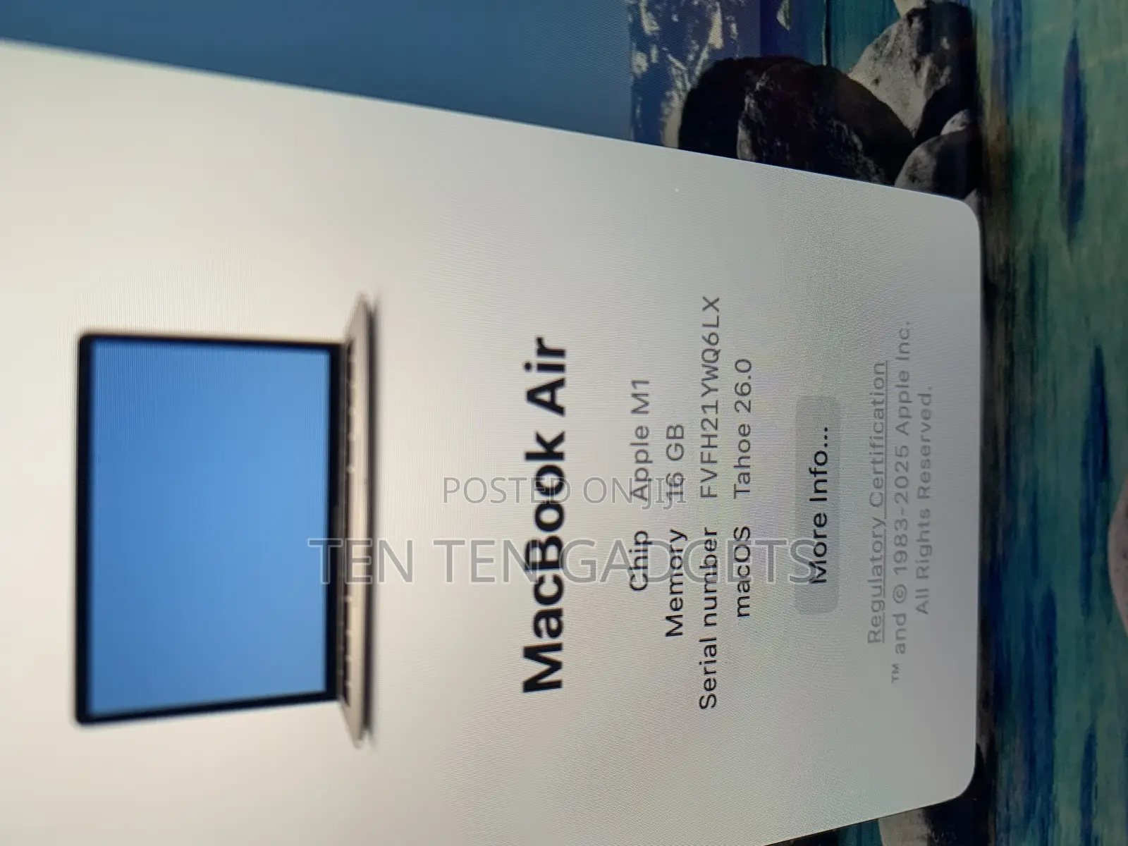 Laptop Apple MacBook Air 16GB Apple M1 SSD 512GB