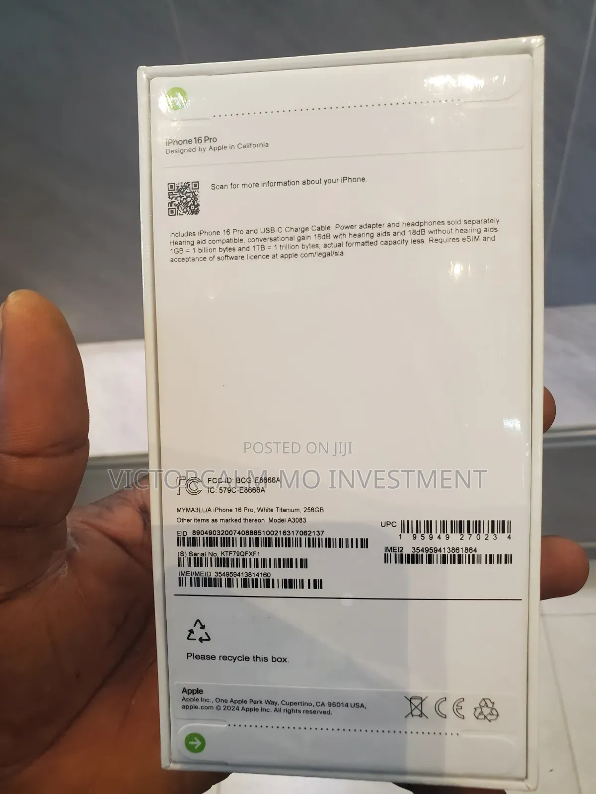 New Apple iPhone 16 Pro 256 GB