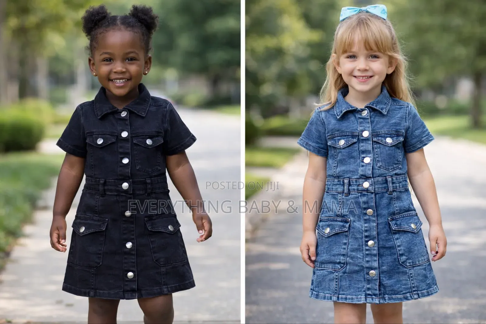 Girls Fashionable Jean Gowns