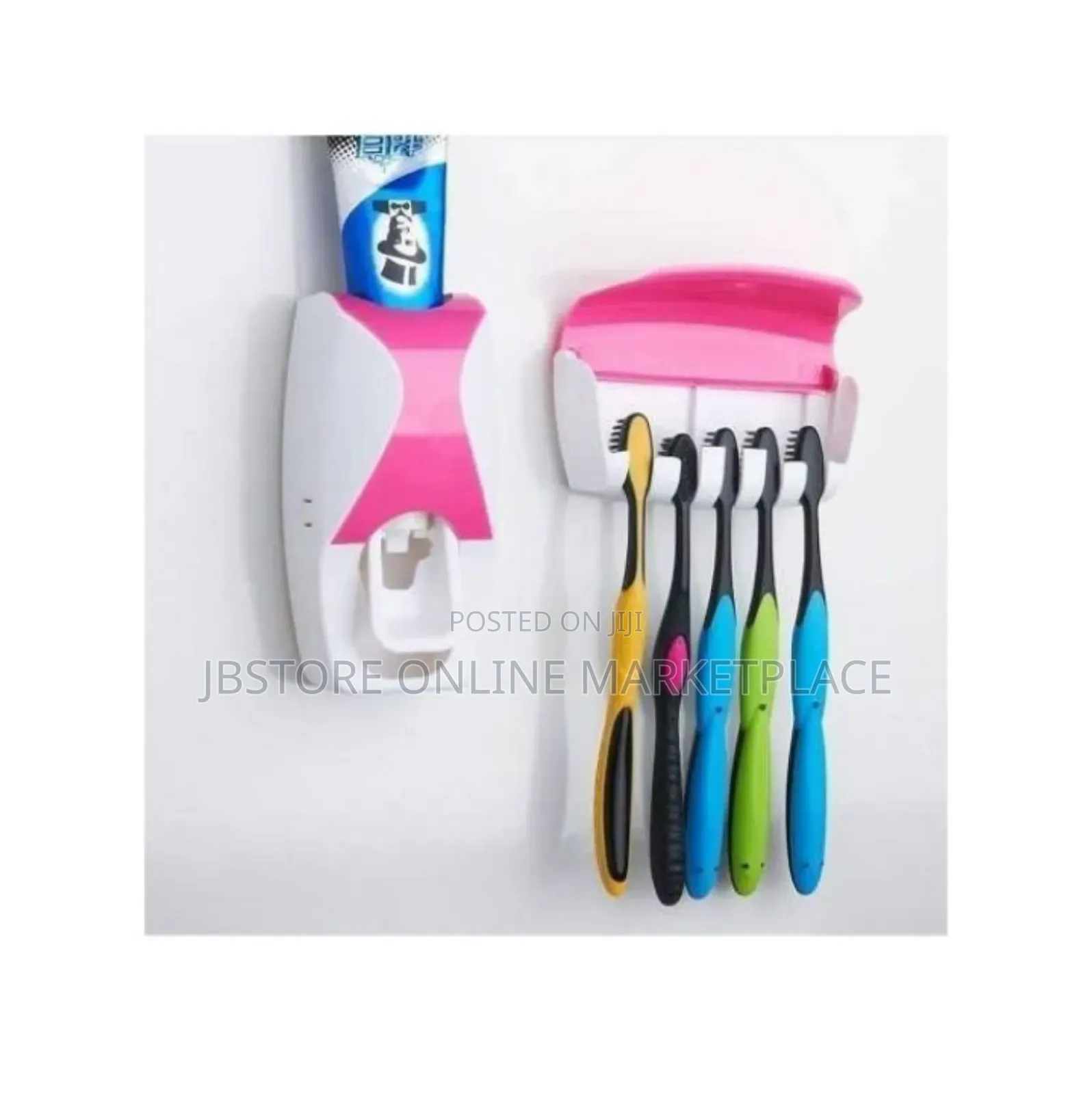 Toothpaste Dispenser and Toothbrush Holder