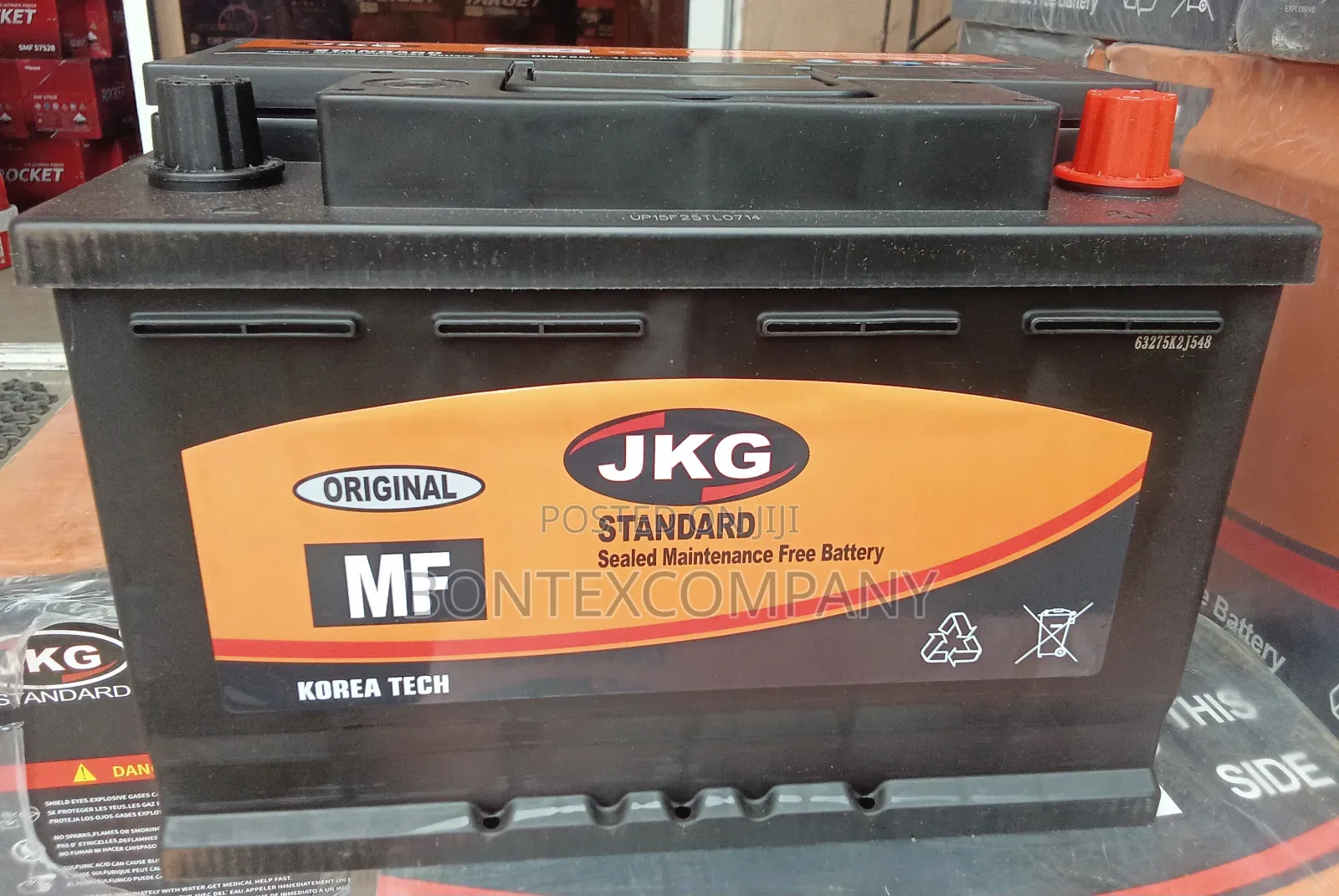 JKG Standard Din75mf 12v 75ah Sealed Maintenance-Free Battery