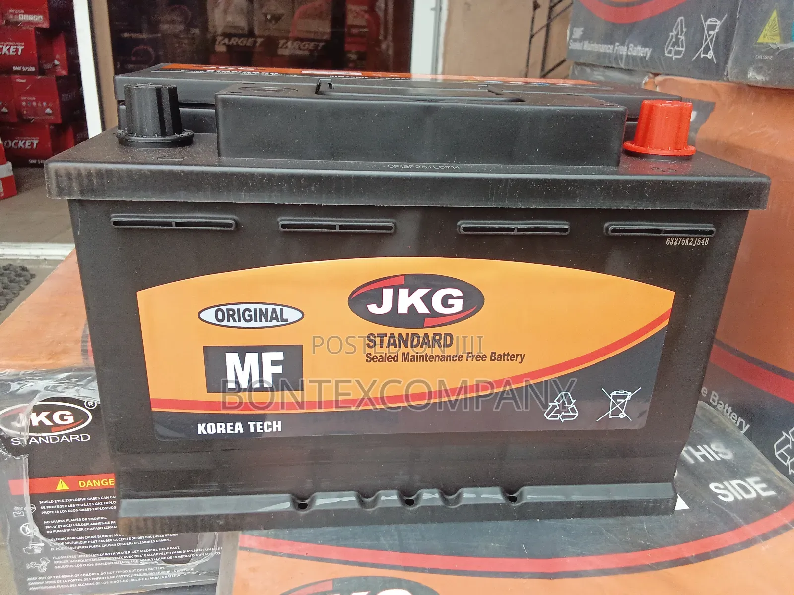JKG Standard Din75mf 12v 75ah Sealed Maintenance-Free Battery