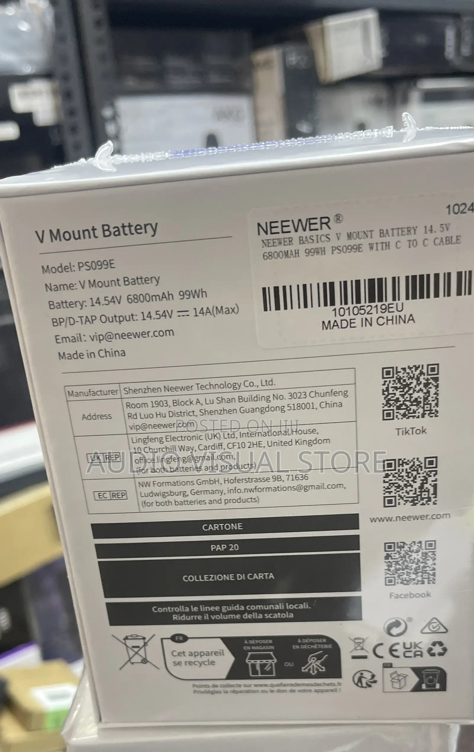 Neewer v Mount Battery Ps099e 6800mah 14.5v 99wh