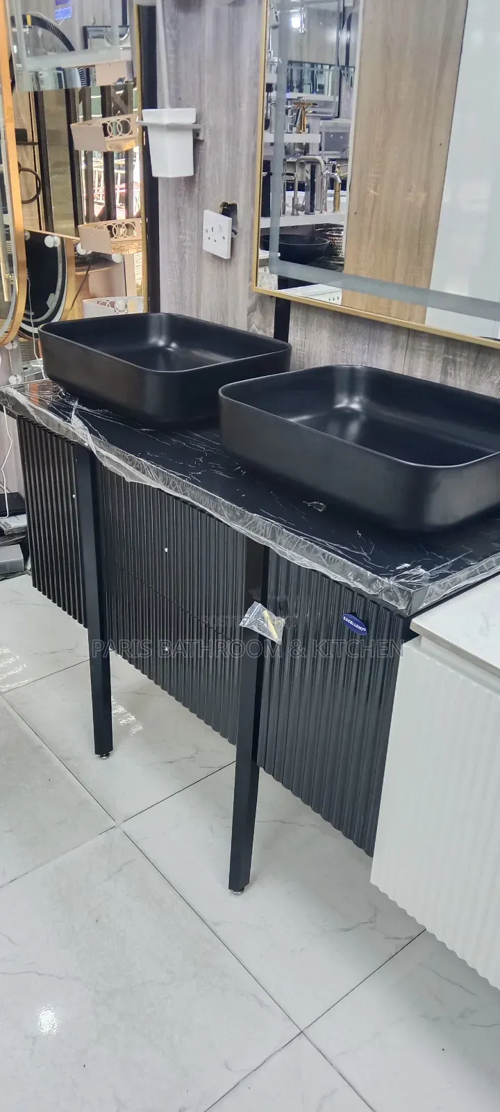 Black Cabinet Double Basin