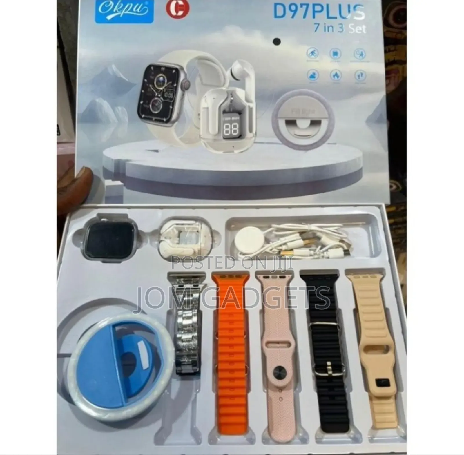 Okpu D97plus 7-in-3 Smartwatch Set.
