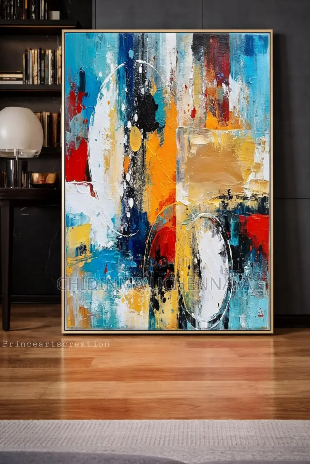 Large Printed Textured Oil Painting on Canvas