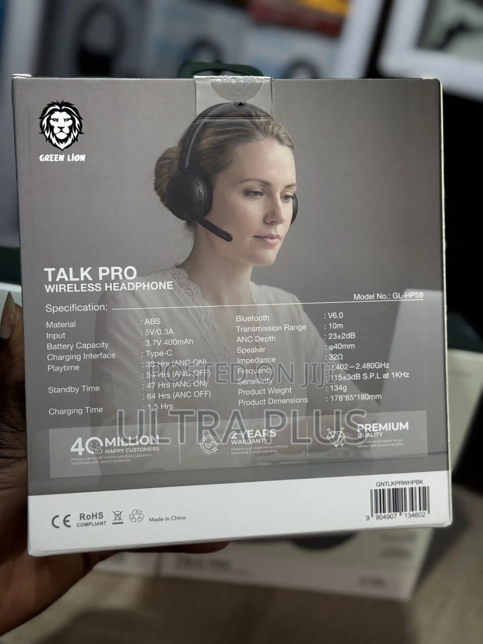 Green Lion Talk Pro Wireless Headphone Bluetooth V6.0