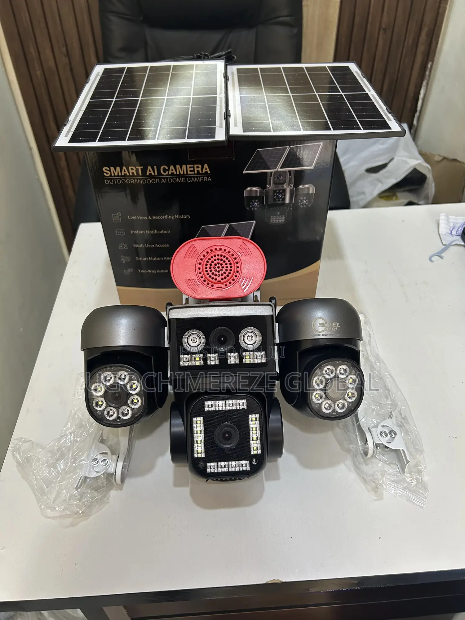  4g Solar 4-Lens Ai 3ptz Security Camera 24h Recording
