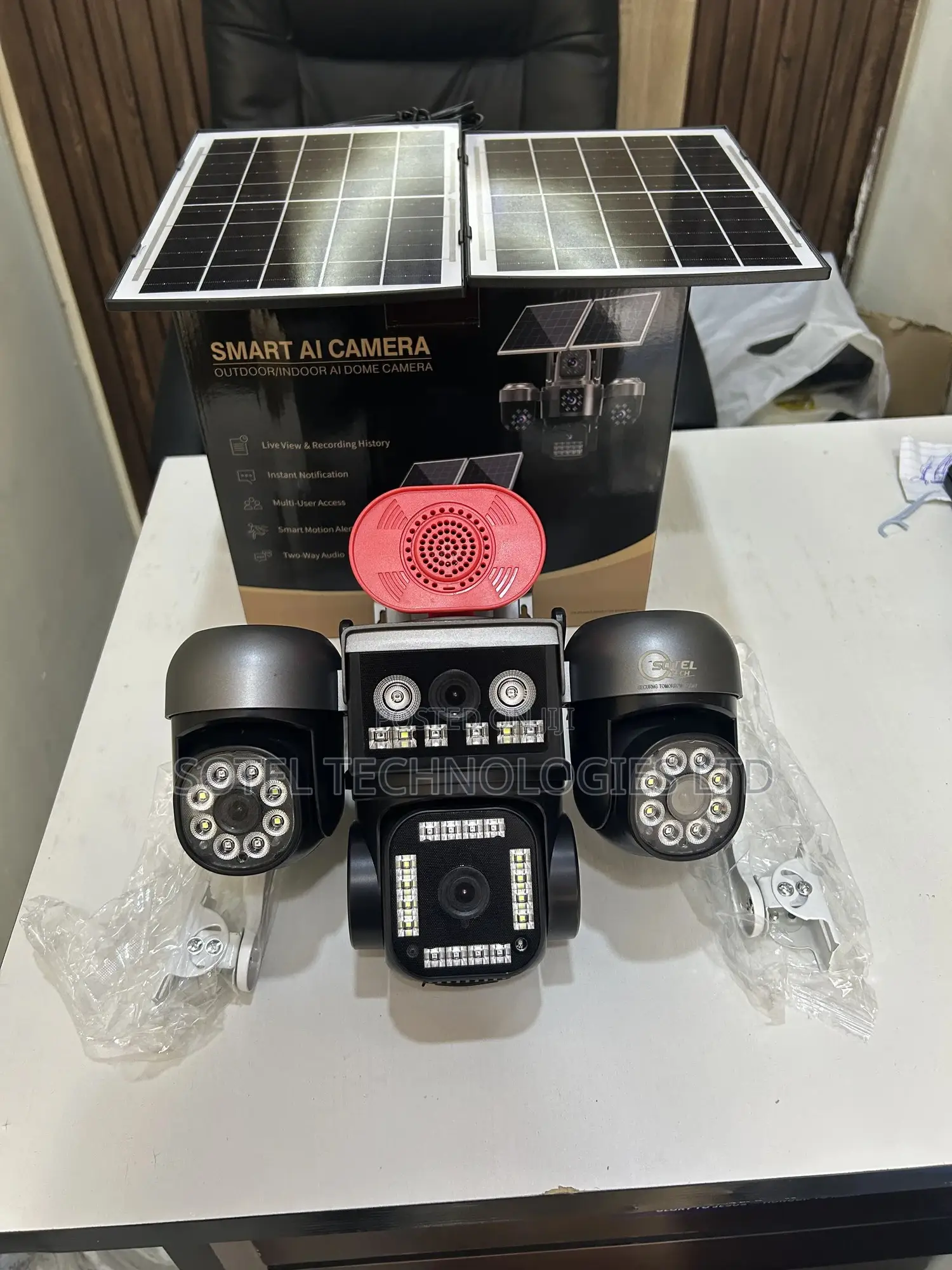  4g Solar 4-Lens Ai 3ptz Security Camera 24h Recording