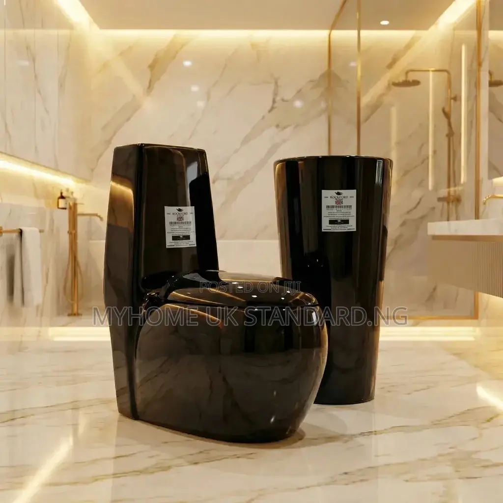 Executive Big Set Black Water Closets With Standing Basin