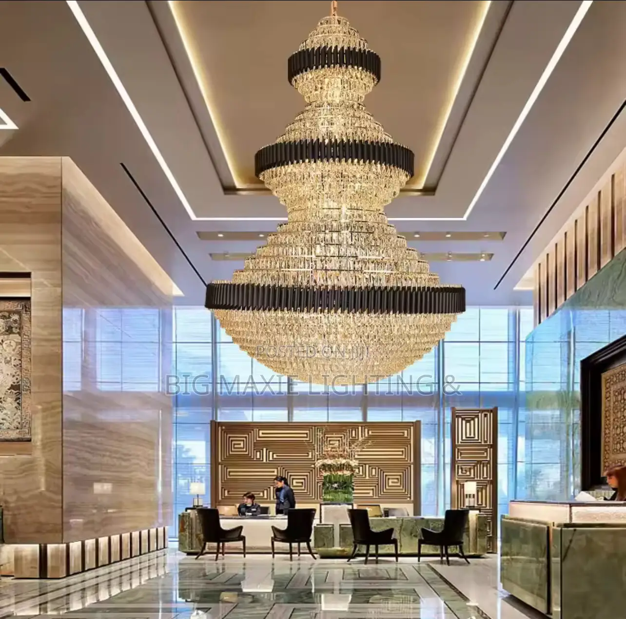 Luxury Crystal Stair Chandelier Lighting Chandelier