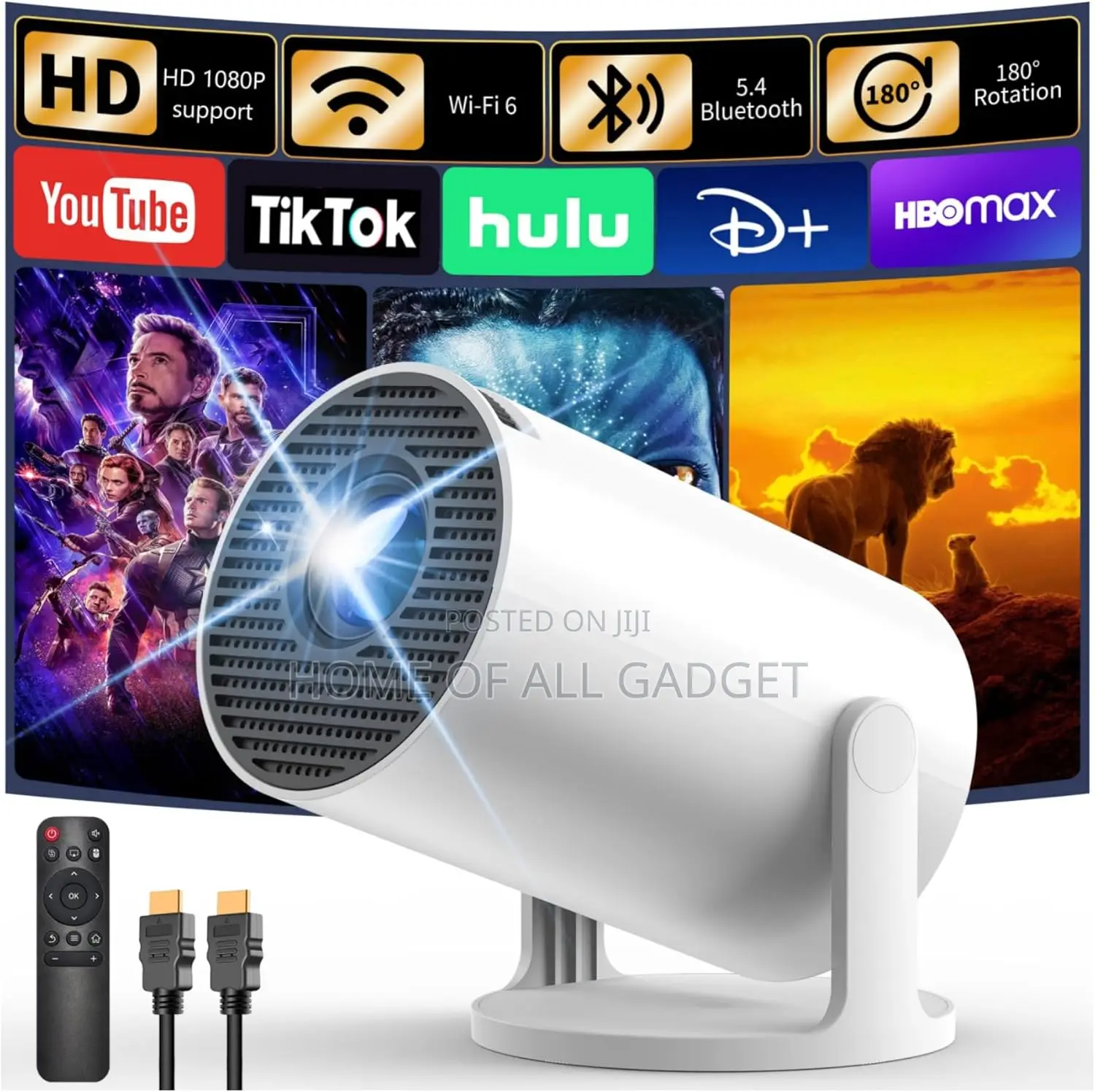 Hy300 Pro Projector, Full Hd Projector for Cinema, and Meetings.