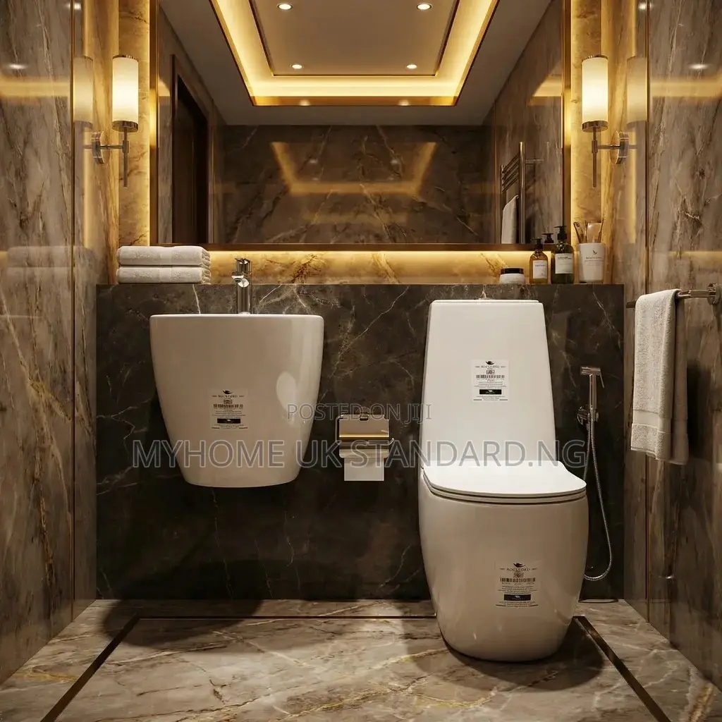 Executive England Water Closets White With Suspended Wash Hand Basin