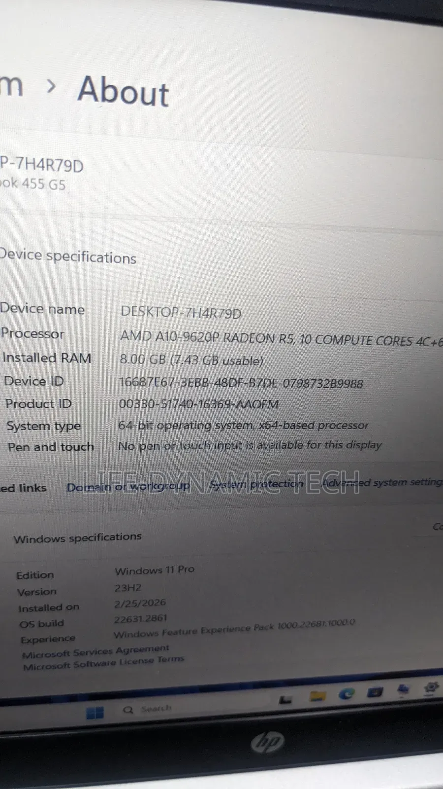 Laptop HP ProBook 455 G5 8GB AMD A10 SSD 256GB