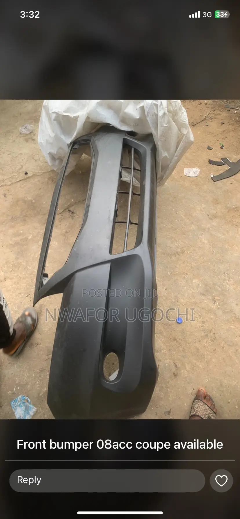 Front Bumper 2008-2012 Accord Coupe 1 Door
