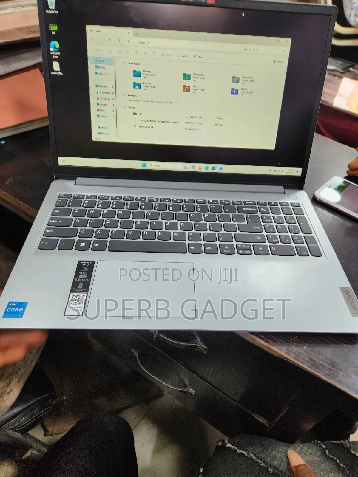 New Laptop Lenovo IdeaPad 1 8GB Intel Core i3 SSD 256GB