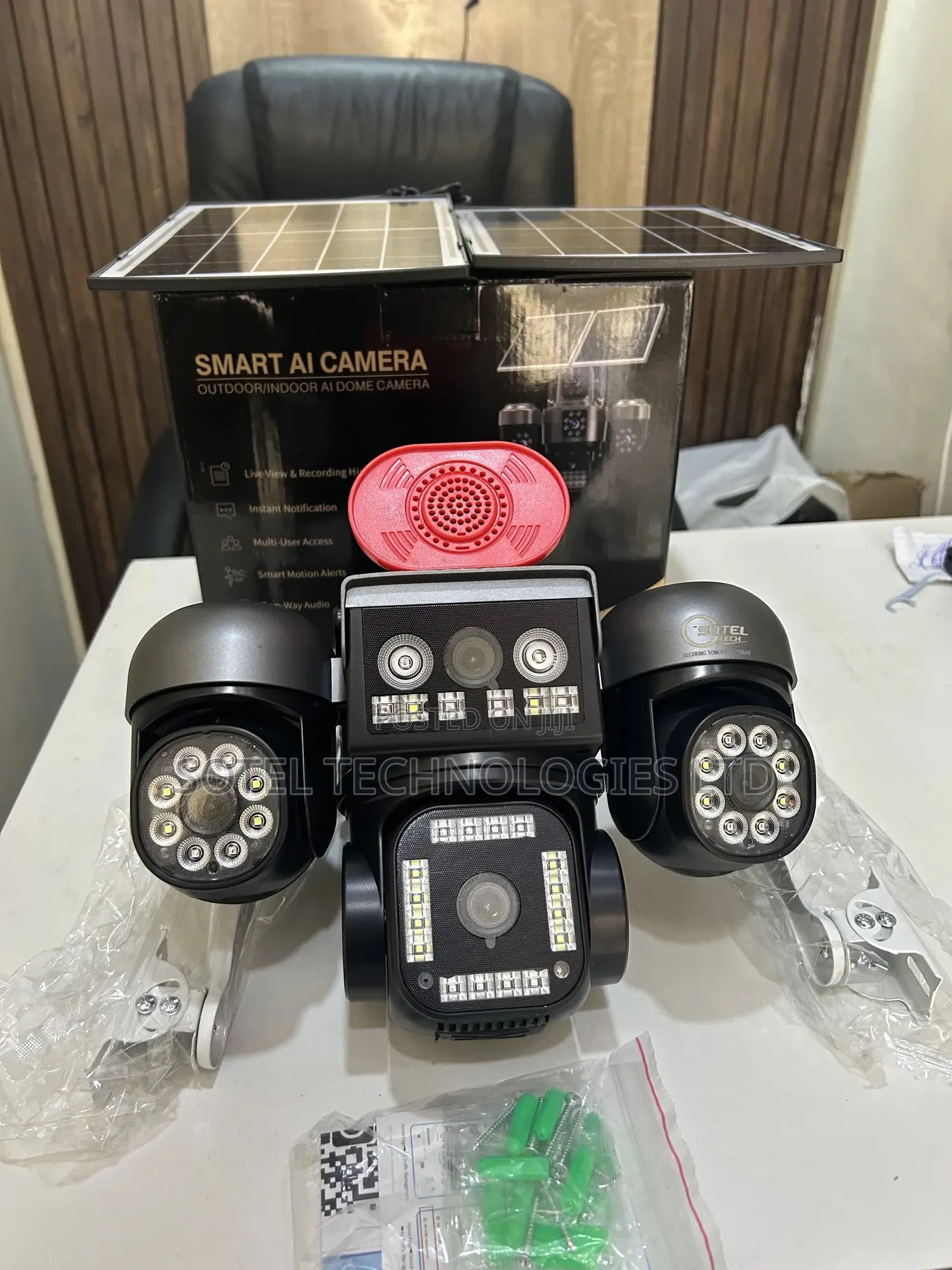 4g Solar 4-Lens Ai Security Camera 24h Recording | Double Panel |