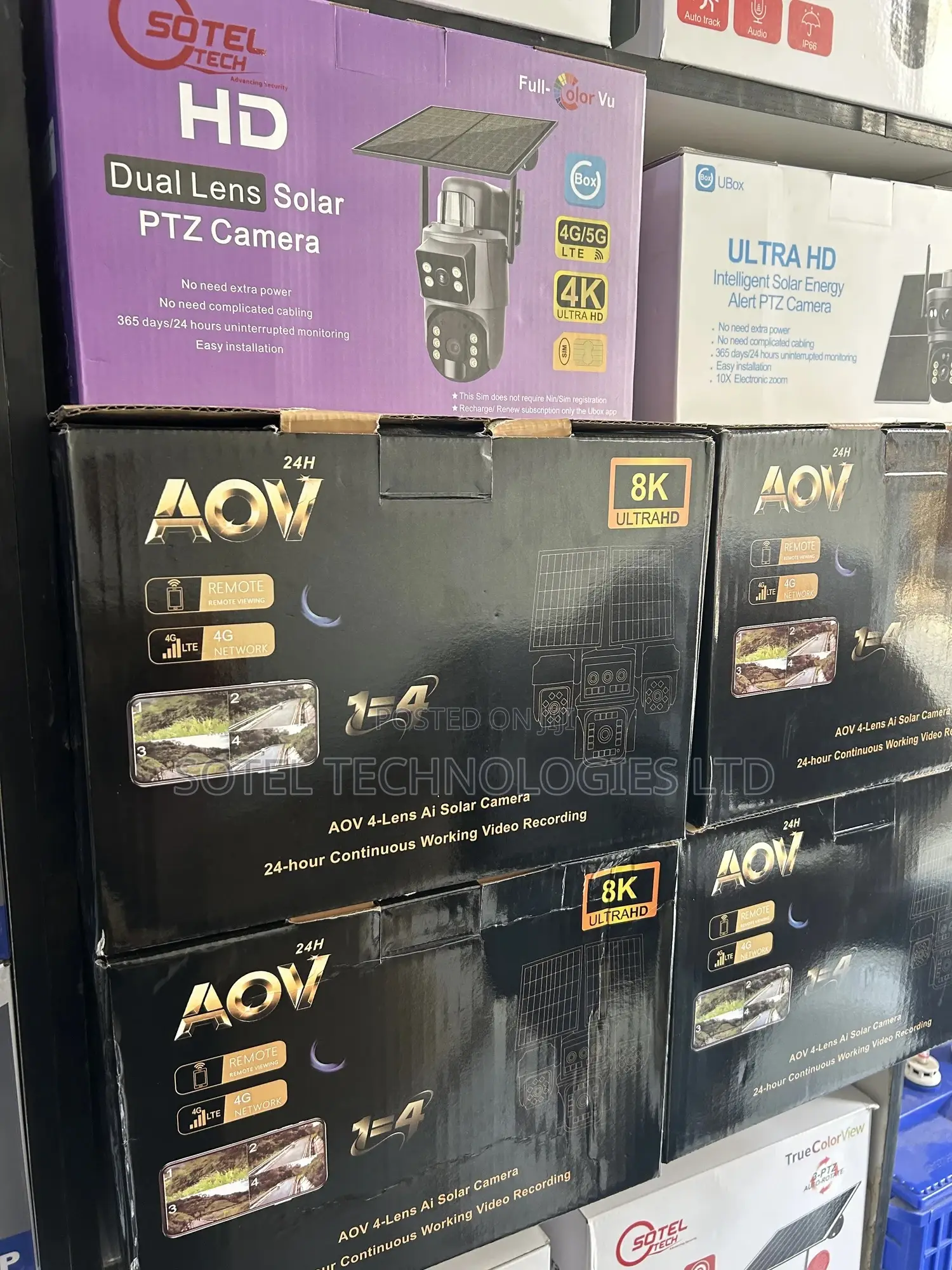 4g Solar 4-Lens Ai Security Camera 24h Recording | Double Panel |