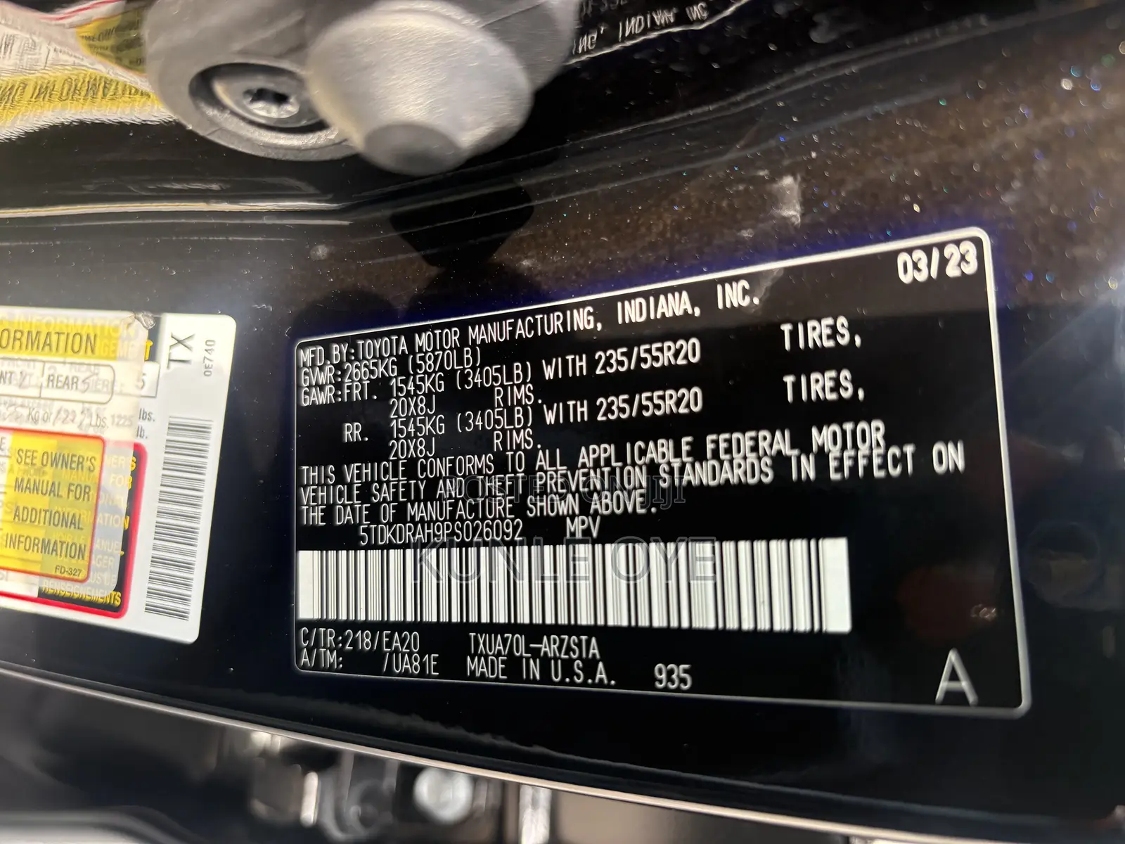 Toyota Highlander XSE AWD 2023 Black