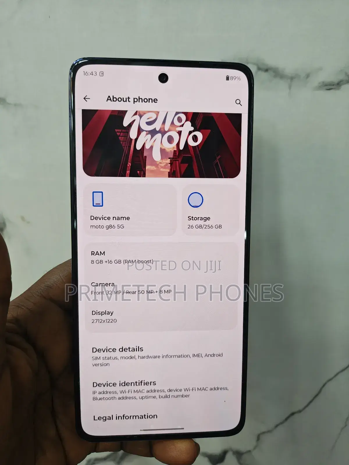 New Motorola Moto G86 5G 256 GB Blue