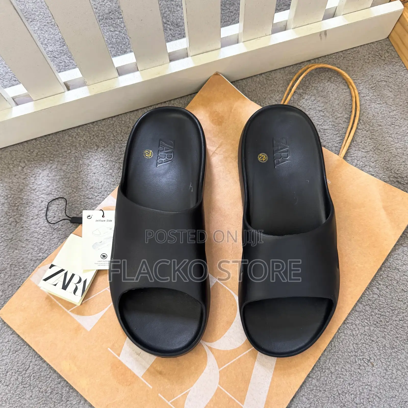 Original Zara Jetfoam Rubberized Eva Slides