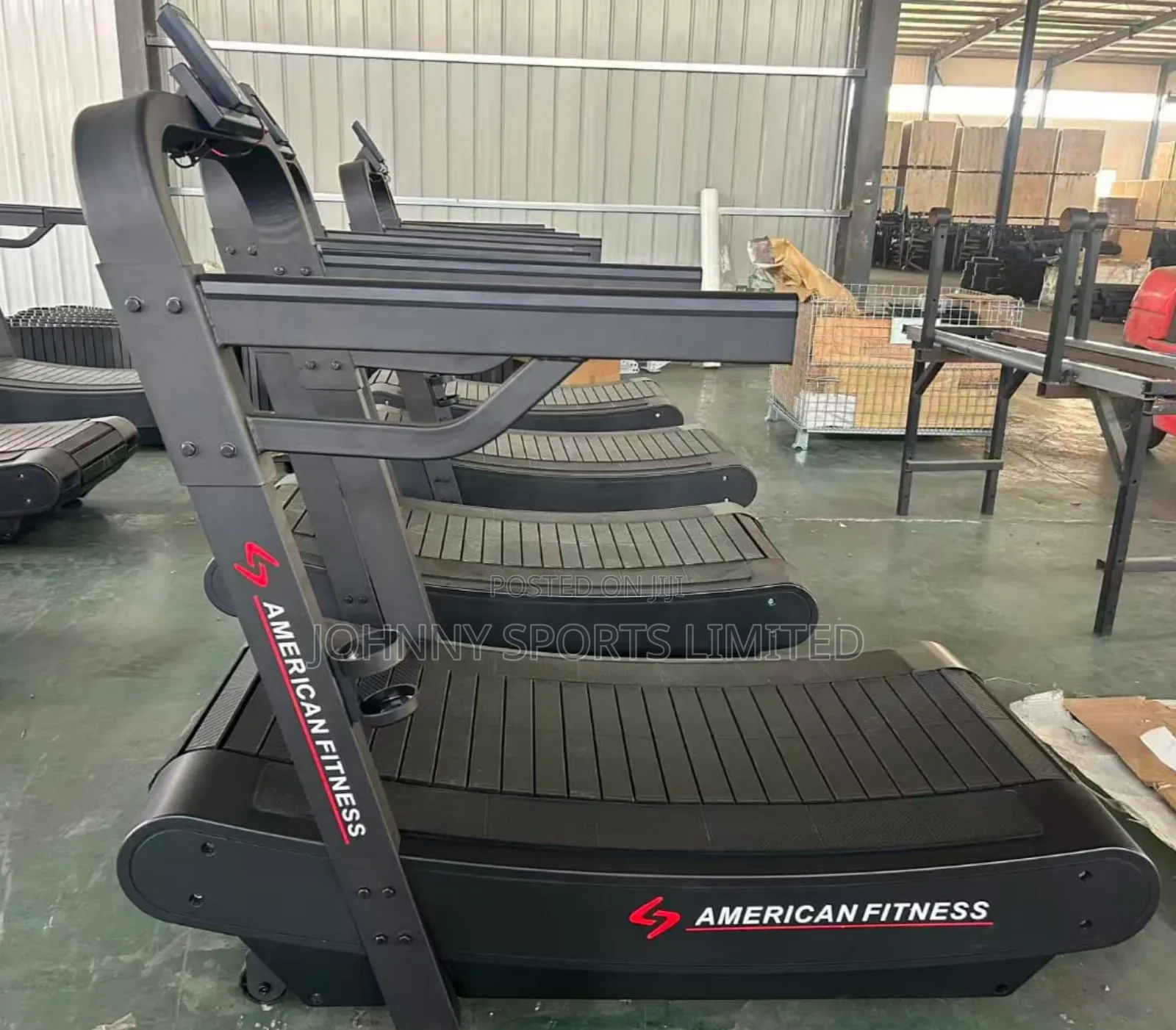 American Fitness Curved Commercial Manual Treadmill