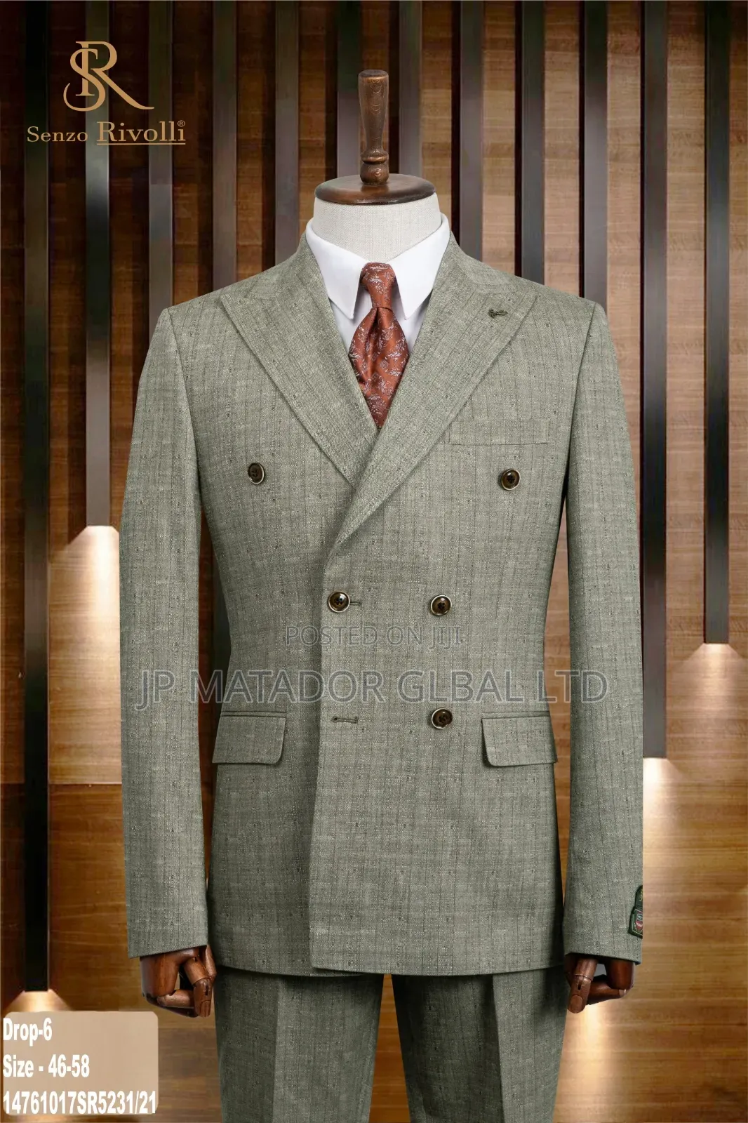 Senzo Rivolli Men's Three Pieces Turkey Suits