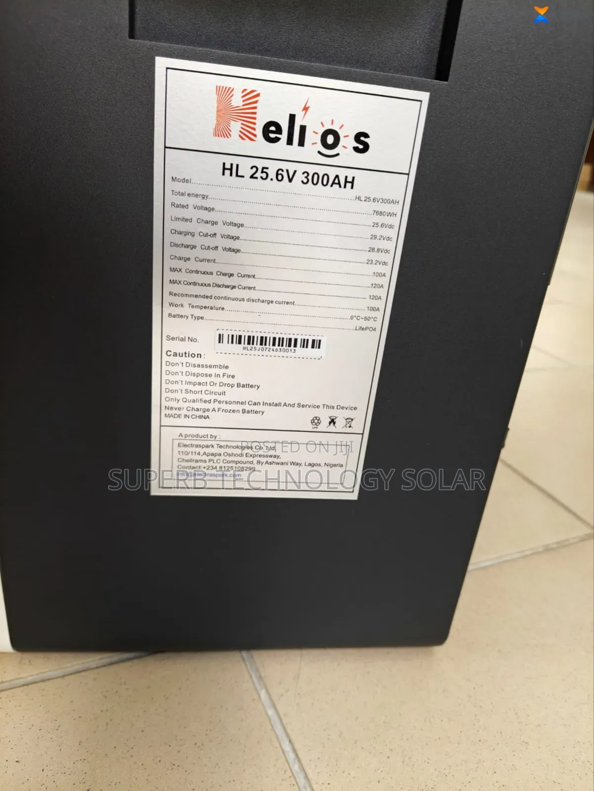 7.6kwh 24v Helios Lithium Battery Available With Warranty 5yrs