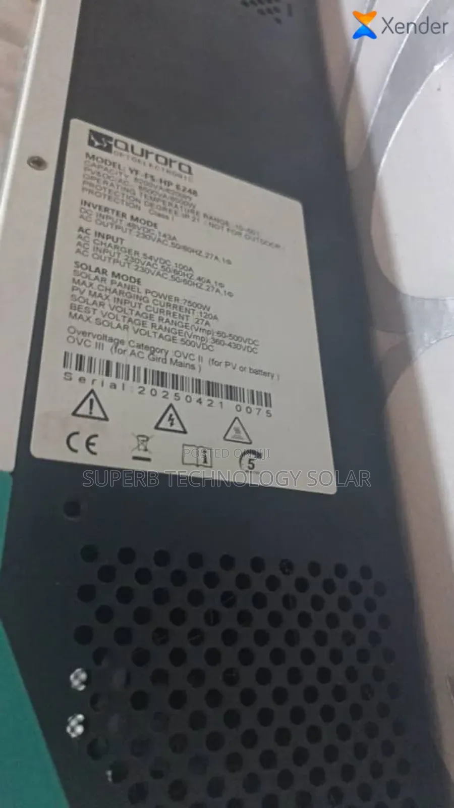 6.2kva Aurora Hybrid Inverter Available