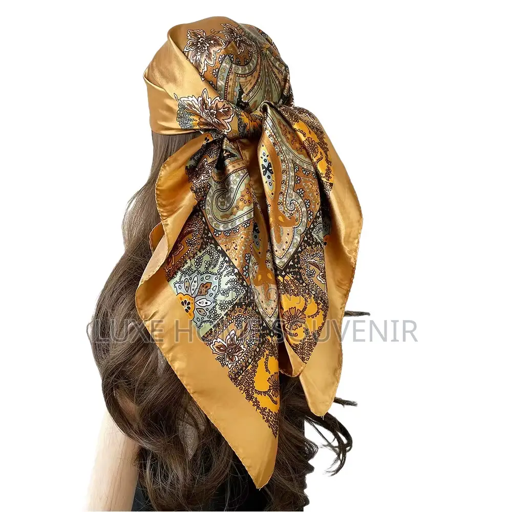 Women Silk Vintage Scarf