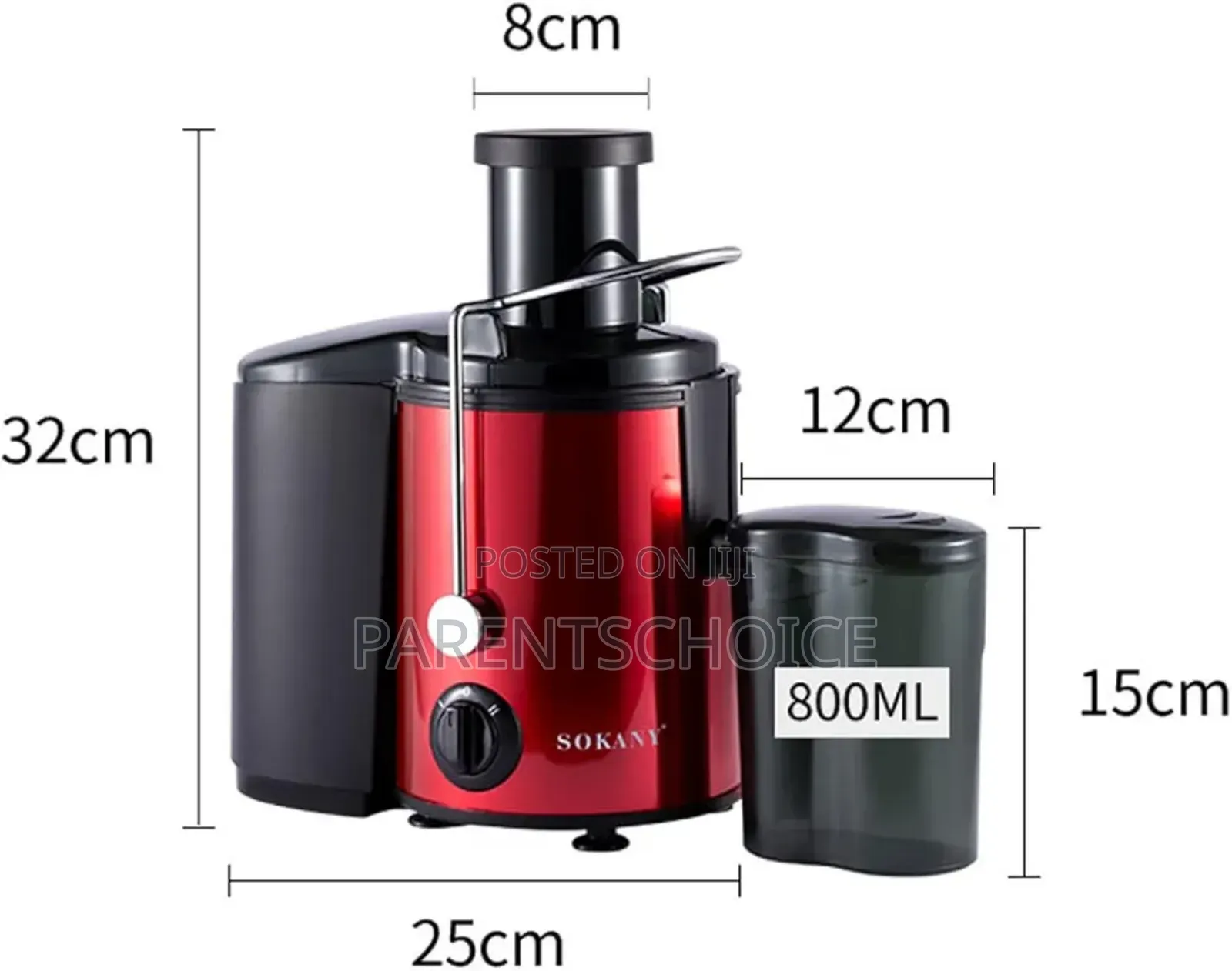 Sokany Juicer With 800w Motor, 2-Speed