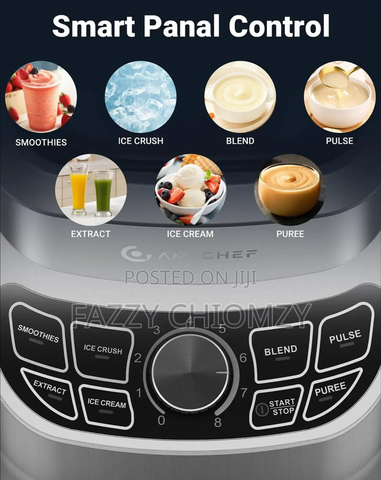 Amzchef Commercial Blender