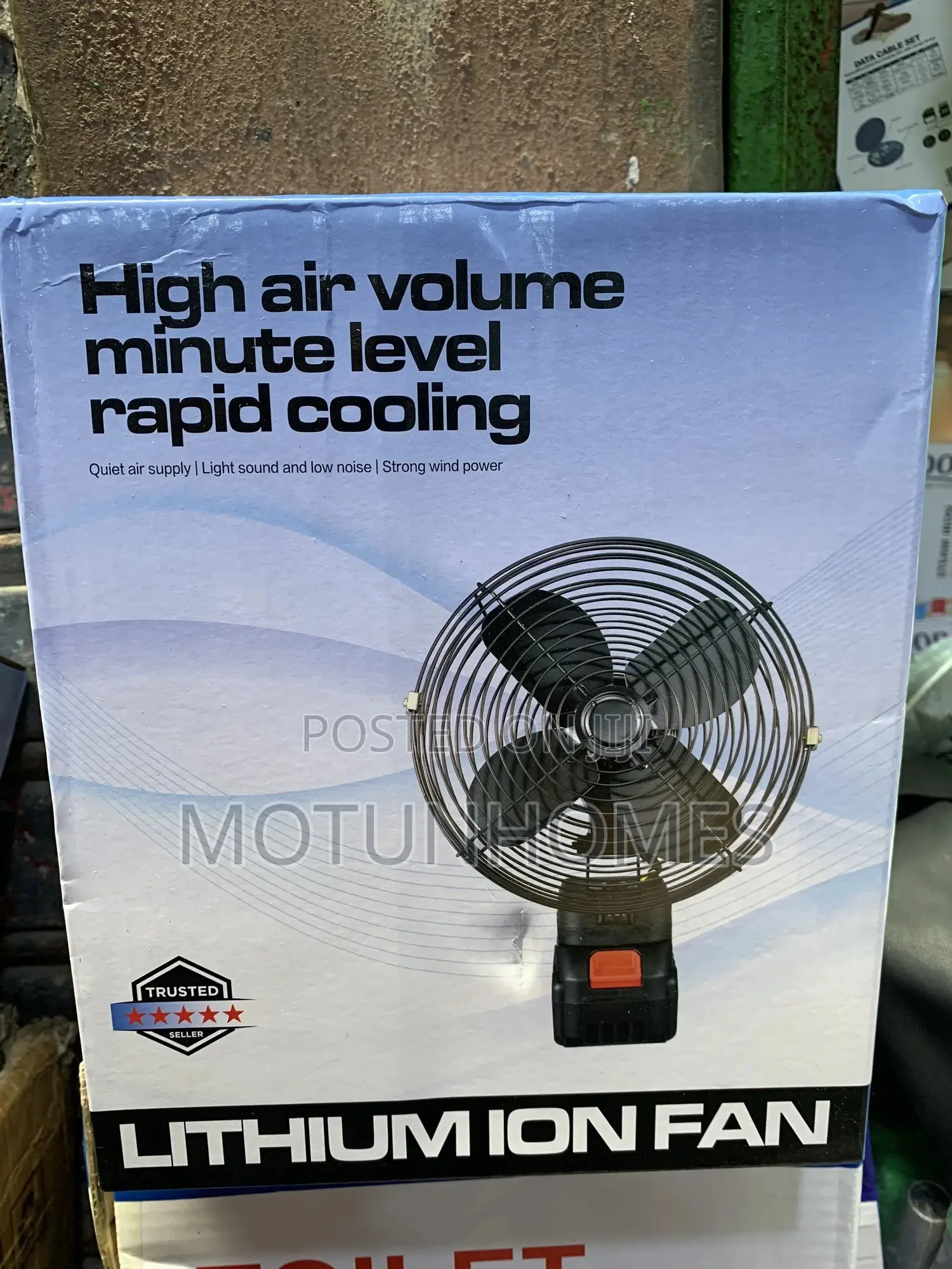 Lithium Battery Portable Rechargeable Fan ,Long Battery Life