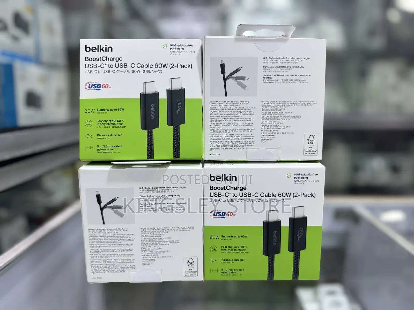 Belkin Boost Charge Usb-c To Usb-c Cable 60w ( 2 Pack)