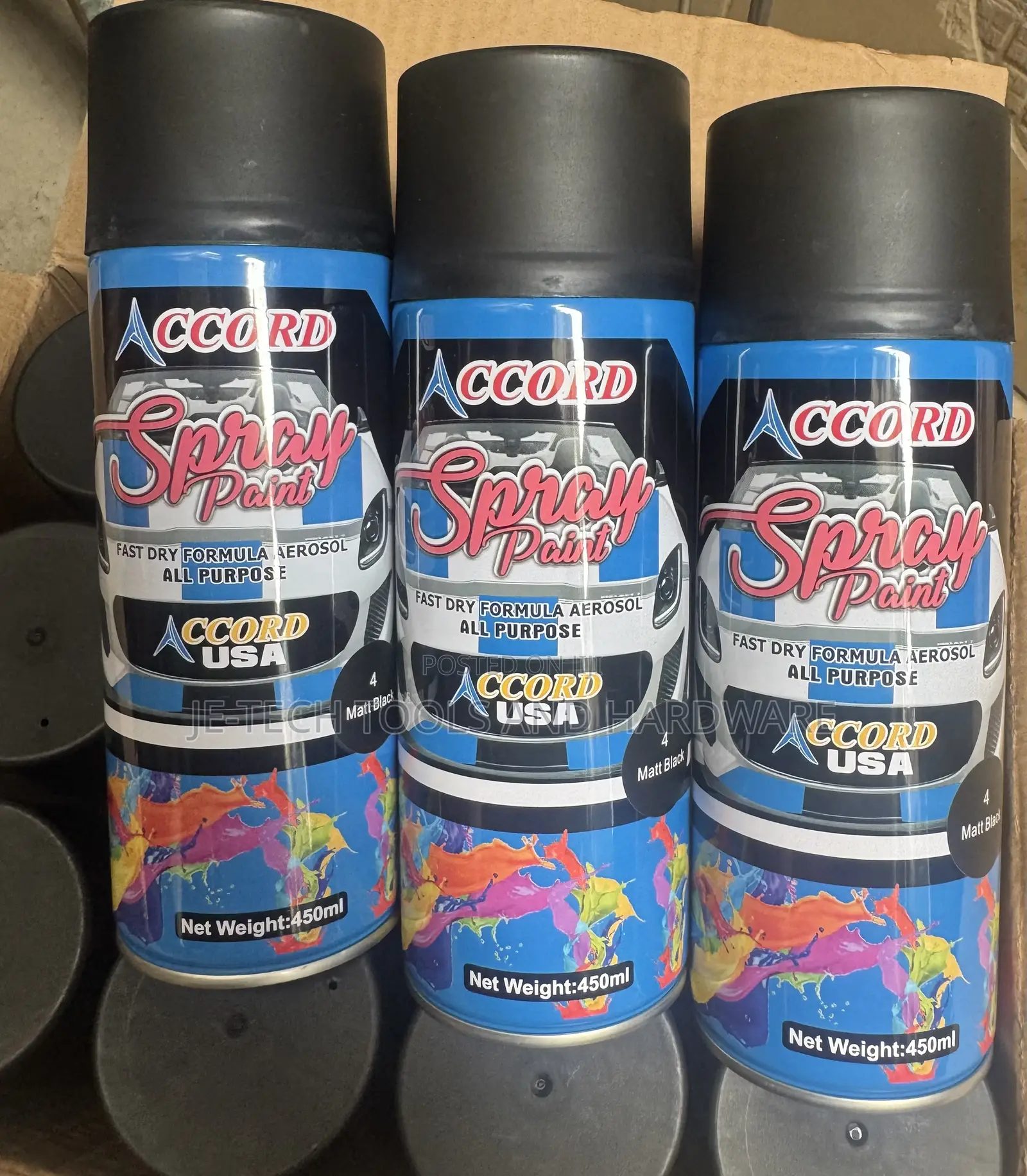 Gloss Black Accord Spray Paint