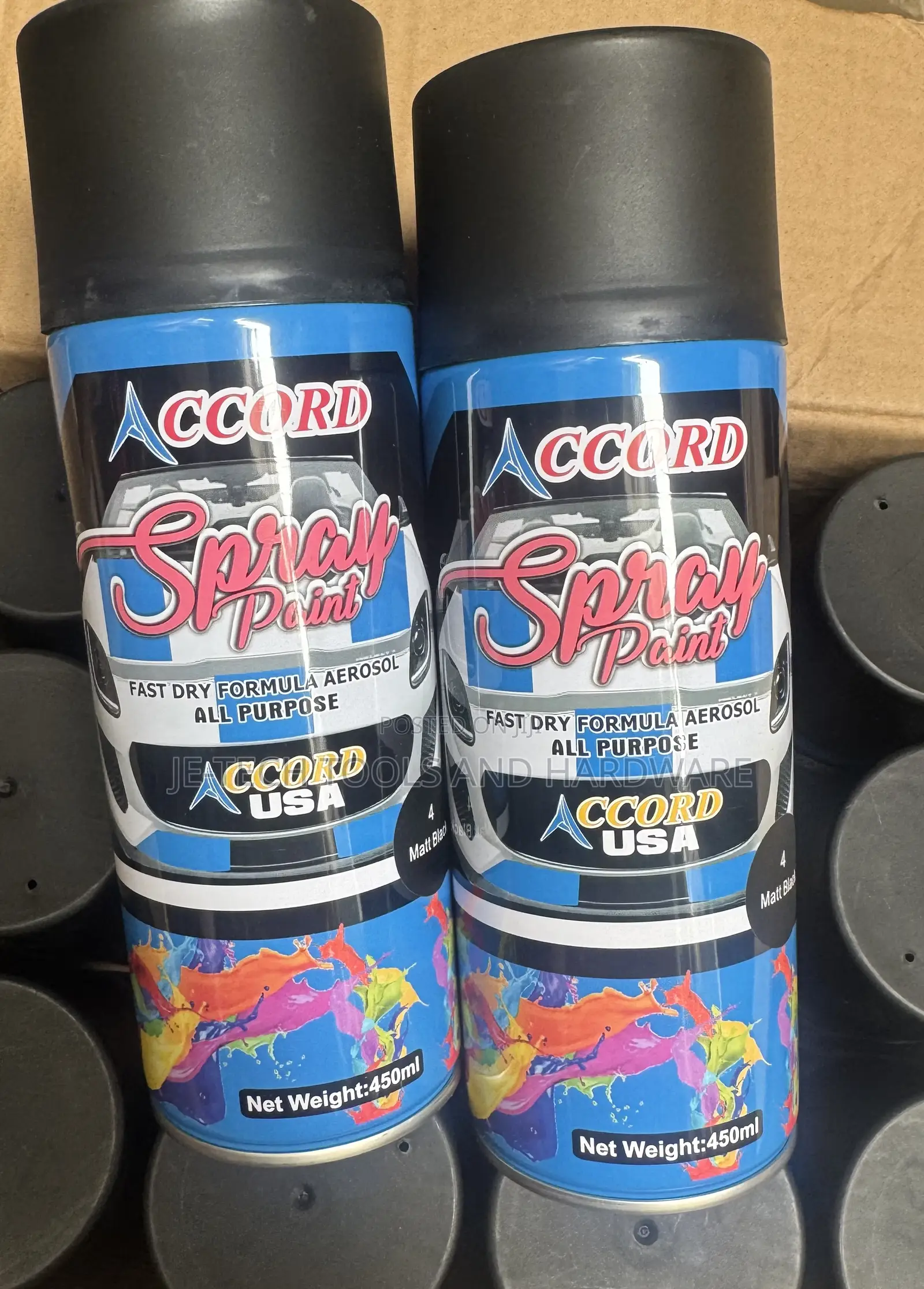 Gloss Black Accord Spray Paint