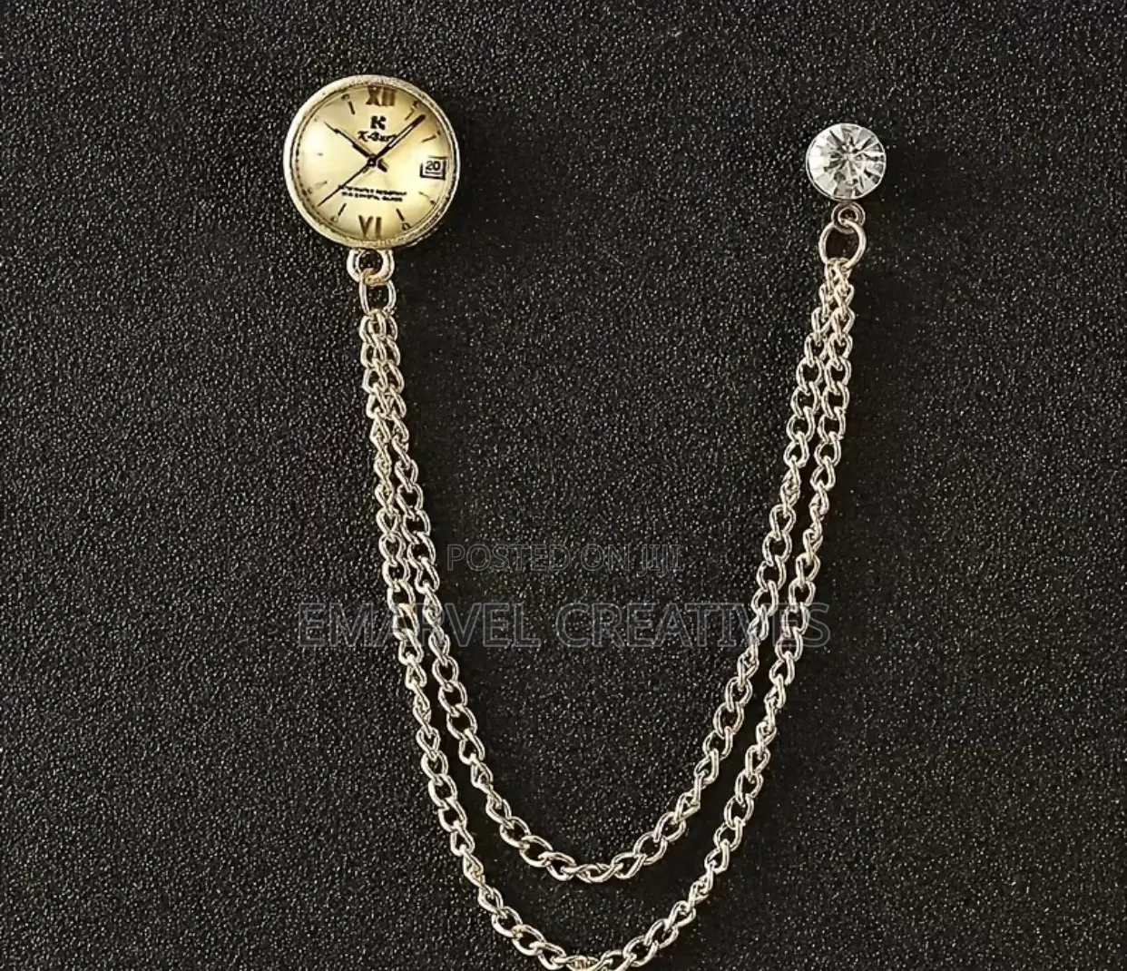 Alloy European and American Style Fashionable Watch-Shaped Brooch