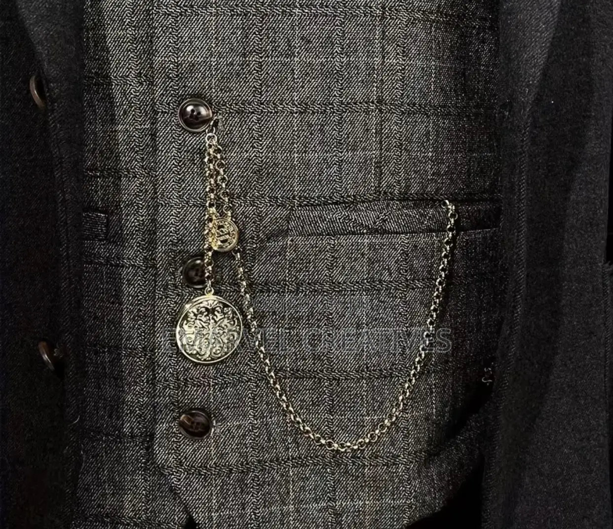 A Nostalgic Vintage Waistcoat Chain for Men, Featuring a Long Chain