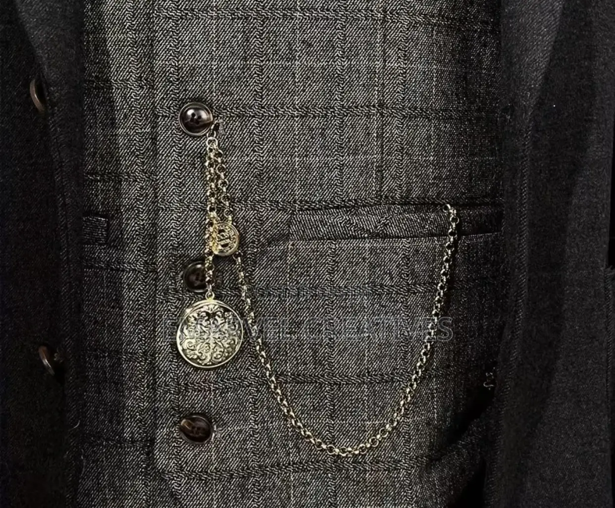 A Nostalgic Vintage Waistcoat Chain for Men, Featuring a Long Chain
