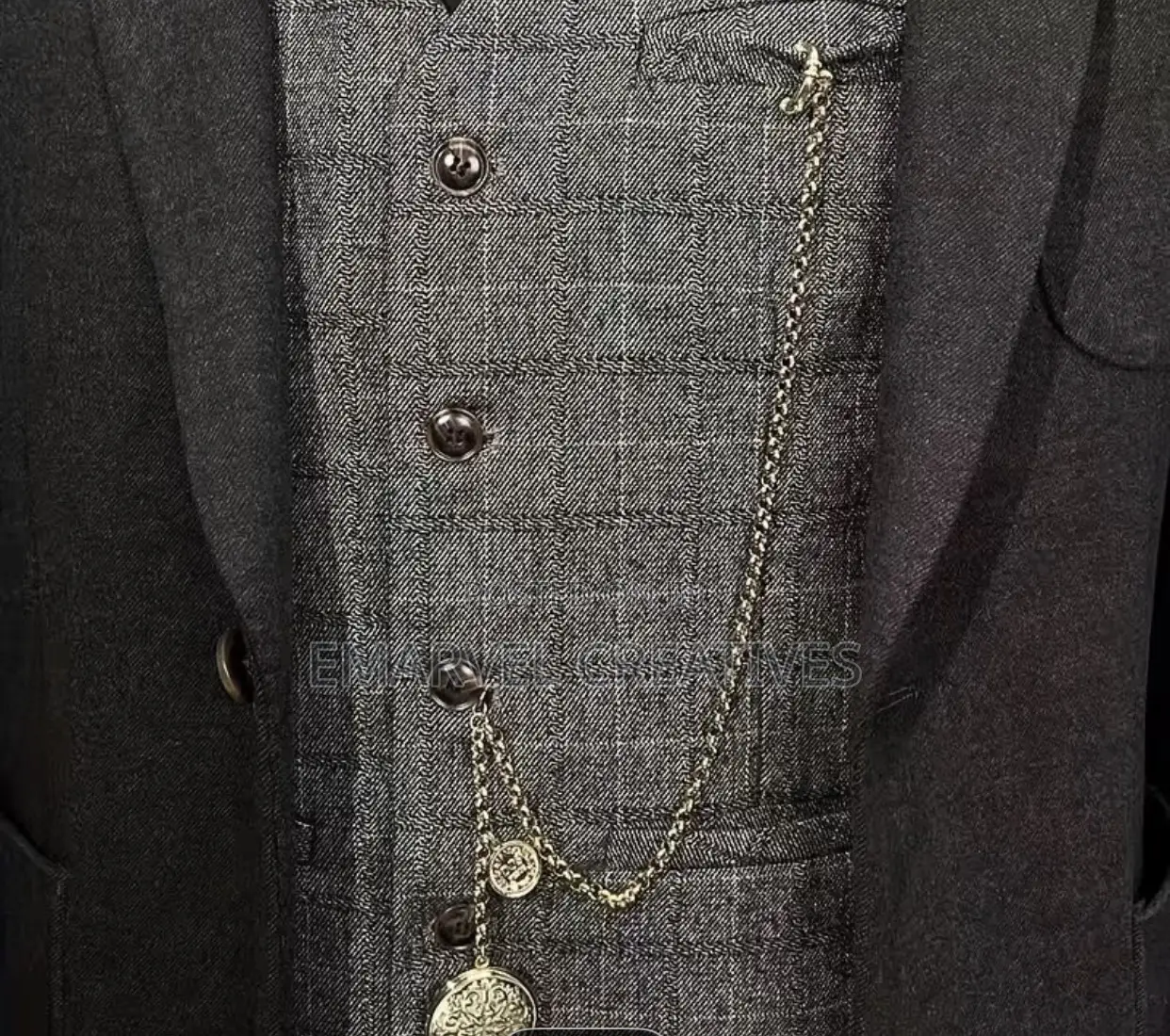 A Nostalgic Vintage Waistcoat Chain for Men, Featuring a Long Chain