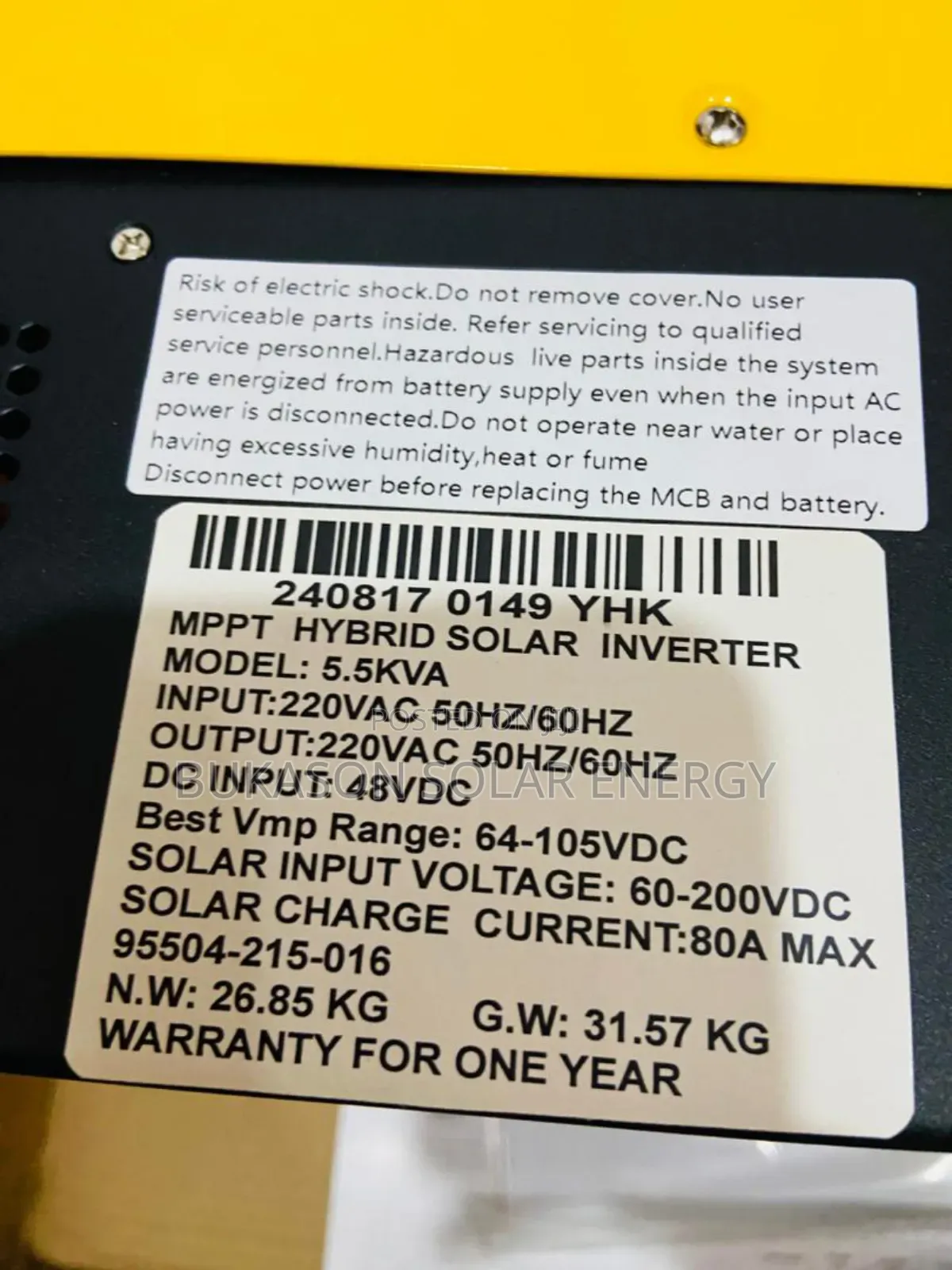 5kva 48v Yohako Hybrid Inverter
