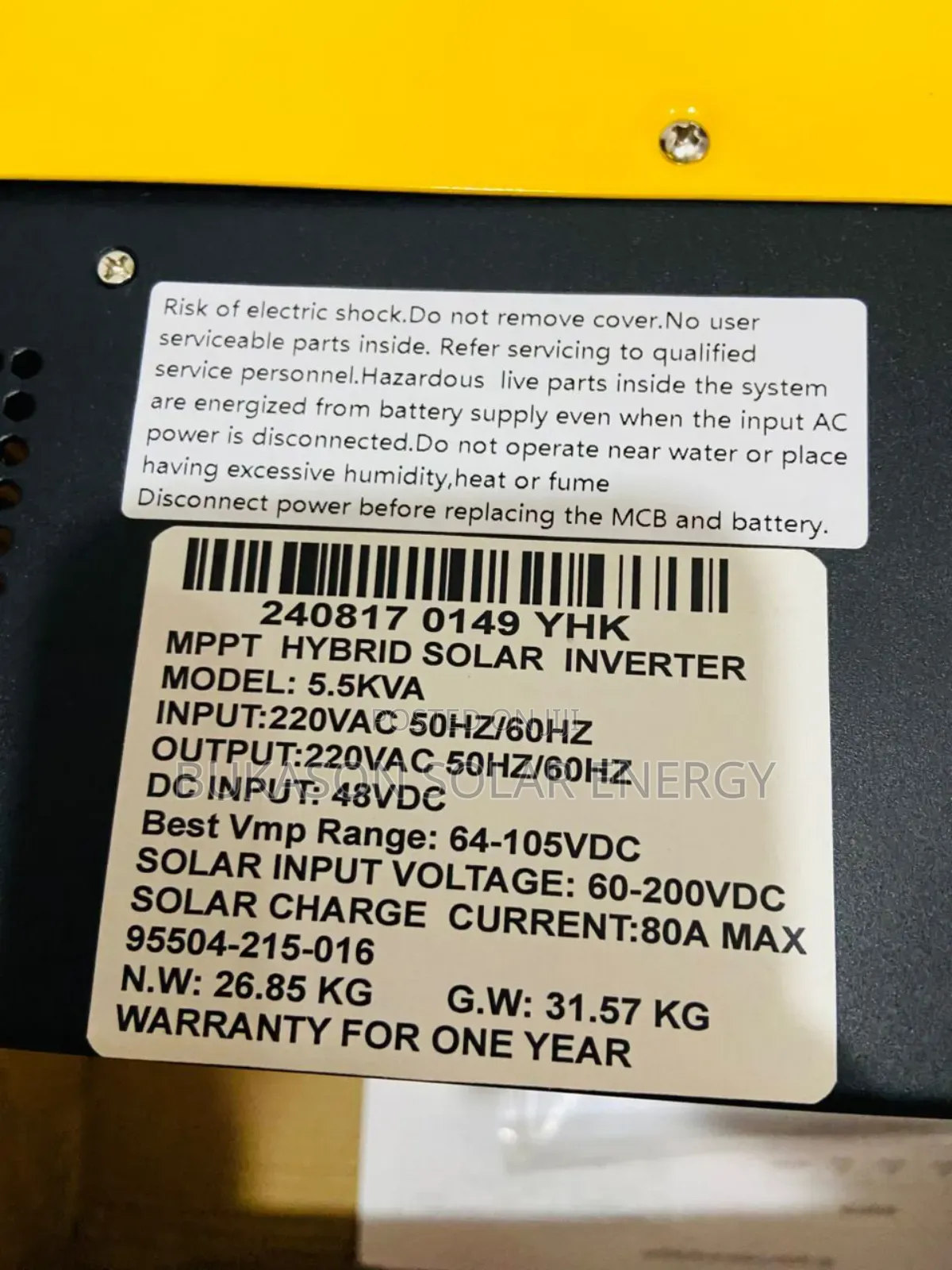 5kva 48v Hybrid Yohako Inverter